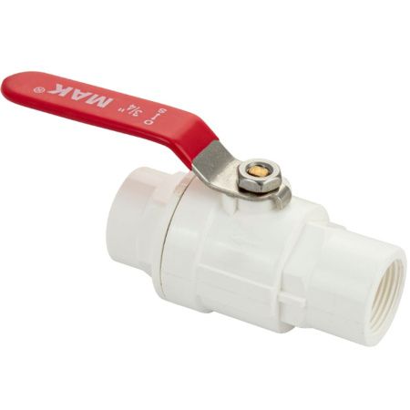 Кран шаровый МАК 1472, 3/4", м/м, полипропиленовый из пластика