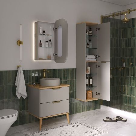 Пенал подвесной универсальный EQUIL Desert 36.R/L ppDSRT36.R/L-25R, амарок, с ручками в цвет